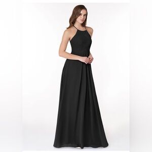Azazie Ginger Allure Black Evening Gown